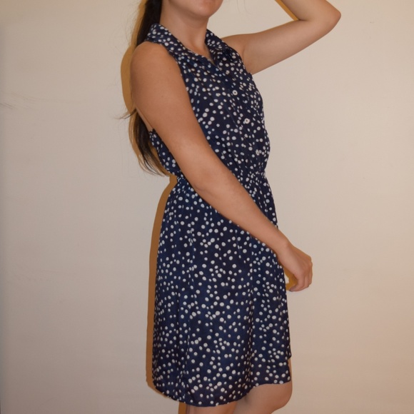 Multi-occasional Blue Dress with Dots - Picture 4 of 4
